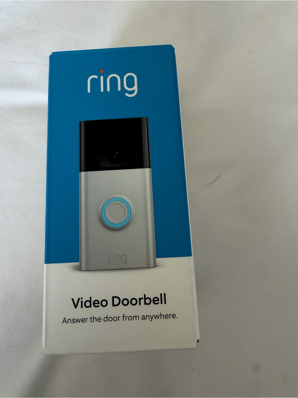 Ring vide doorbell in black and silver